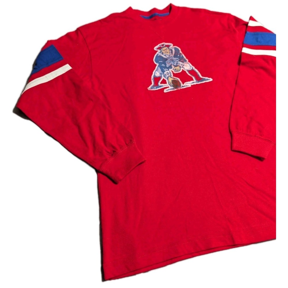 New England Patriots Long Sleeve Shirt Men's M Red NFL Team Apparel Pat Patriot - Picture 6 of 6